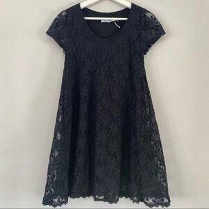 UO Kimchi Blue Y2K Black Lace Daisy Dress S